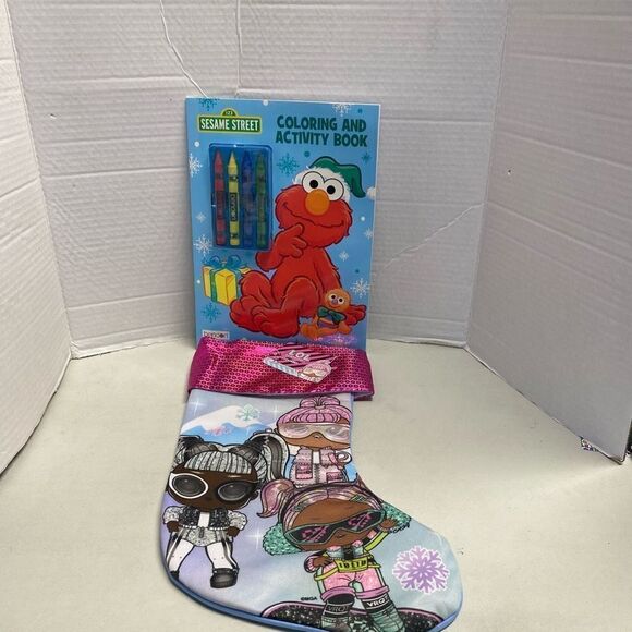 LOL Christmas Stocking and SESAME STREET Holiday  Coloring And Activity Book‎ - Picture 8 of 11